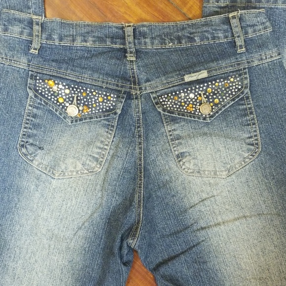 Poca Jeans(Jeans with attitude) Pants - Blue Jeans With Rhinestones